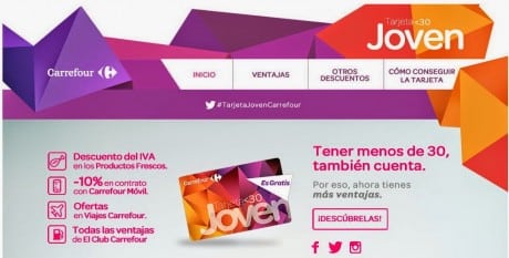 Carrefour crea una tarjeta de fidelización destinada a los jóvenes