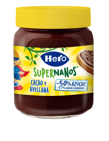 Hero lanza su crema de cacao y Avellana con un 50% menos de azúcar