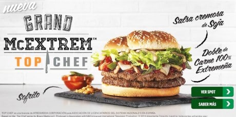 Nueva hamburguesa de McDonald’s inspirada en Top Chef