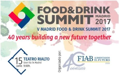 El V Madrid Food&Drink Summit 2017 contará con el apoyo de la FIAB