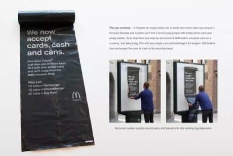 McDonald’s cambia latas vacías por hamburguesas