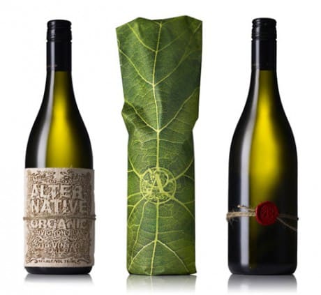 Packaging creativo de vino ecológico