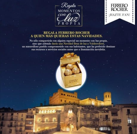 Ferrero Rocher ilumina el pueblo turolense de Valderrobres por Navidad