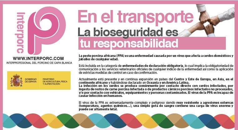 Campaña de concienciación en materia de bioseguridad de INTERPORC y el MAPA