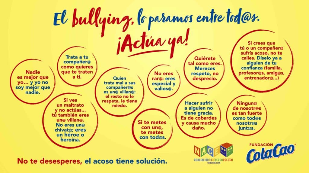 Acoso en la Escuela - Bullying - Ciberacoso - Fundación Colacao