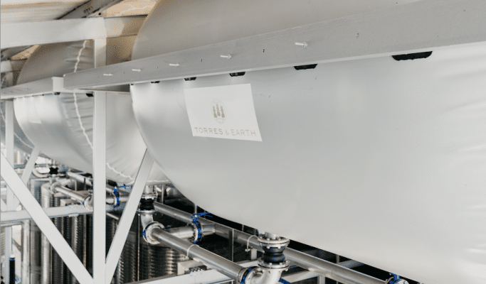 La bodega Familia Torres implanta un sistema que captura y reutiliza CO2 de la fermentación del vino