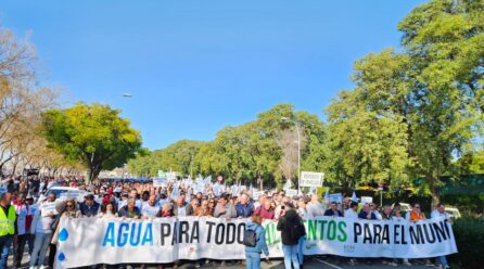 Los agricultores onubenses reivindican en Sevilla las necesarias infraestructuras hídricas
