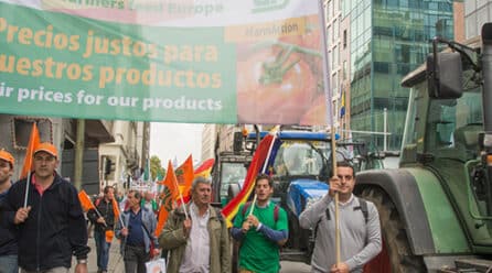 El campo español alza su voz en Bruselas: gran protesta europea en defensa de la PAC